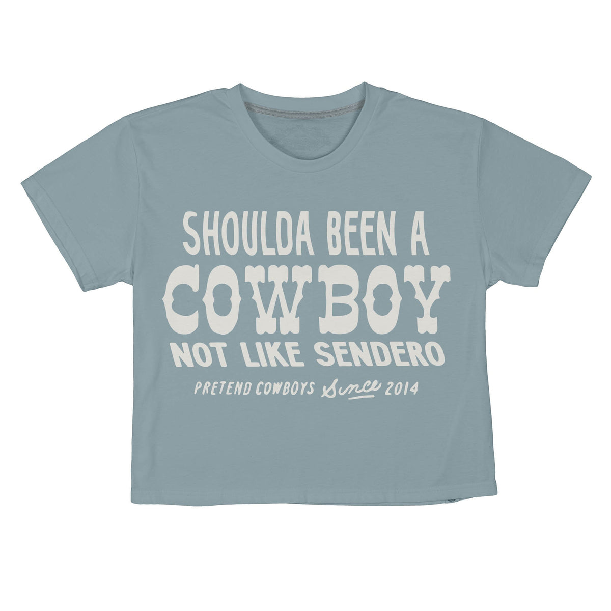 Shoulda Been A Cowboy Boxy Tee - Burgundy