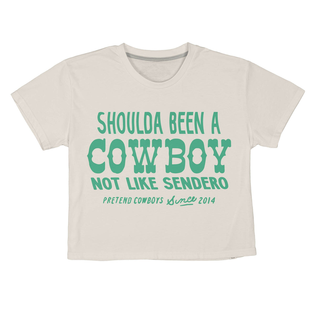 Shoulda Been A Cowboy Boxy Tee - Vintage White