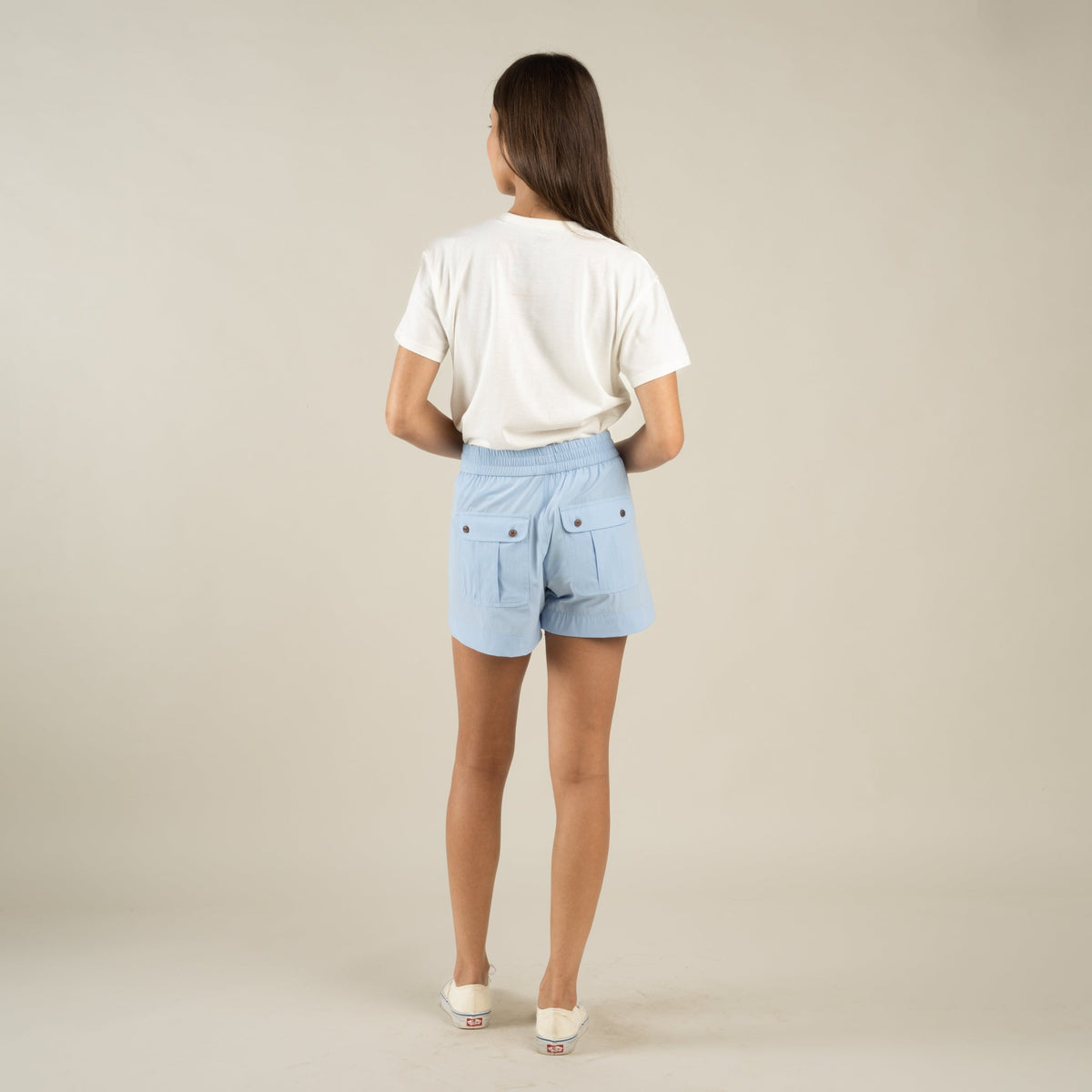 The Solaya Performance Short - Blanco Blue