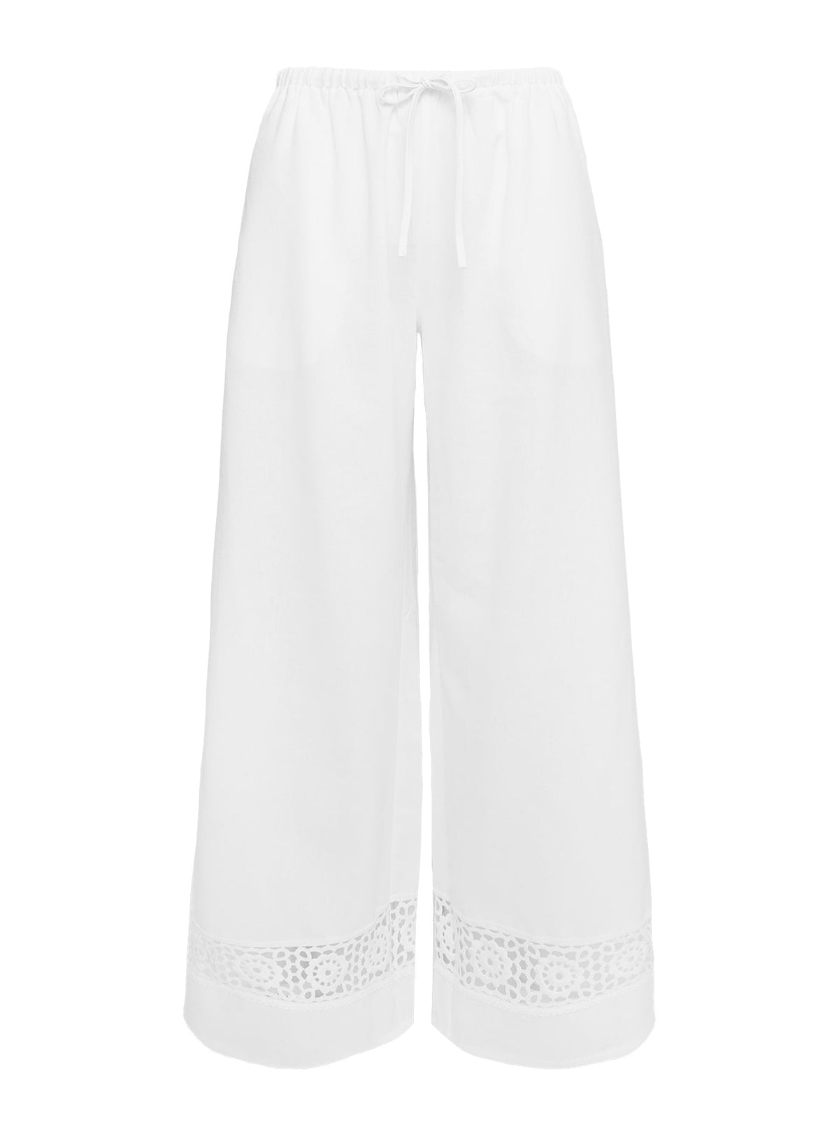 Summer Chateau Pants White