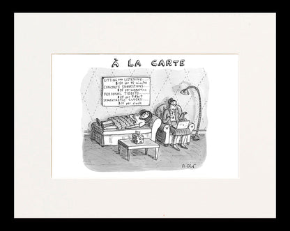 A La Carte Therapy Cartoon Print