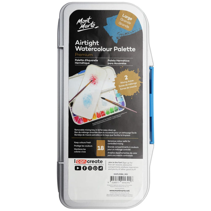 Airtight Watercolour Palette Premium 18 Slot Large