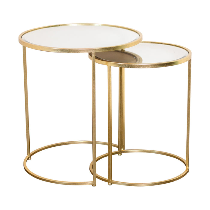 Avery Set Of Gold Side Tables-Renaissance Design Studio