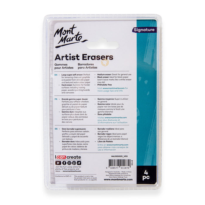 Artist Erasers Signature 4pc