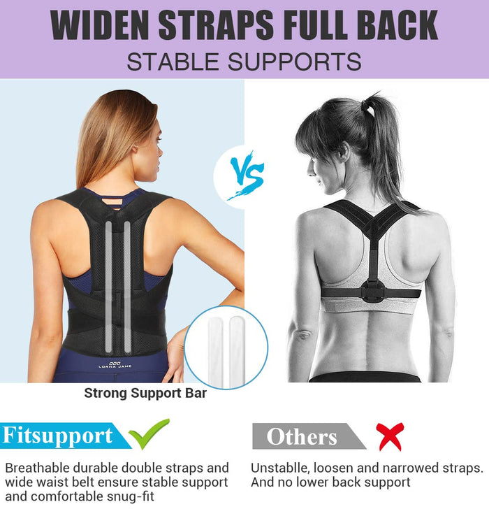 Back Brace Posture Corrector for Women and Men Back Lumbar Support Shoulder Posture Support for Improve Posture Provide and Back Pain Relief Large Size