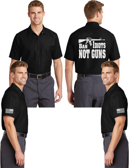 Ban Idiots Reflective Mechanic Shirt