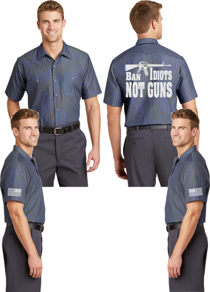 Ban Idiots Reflective Mechanic Shirt