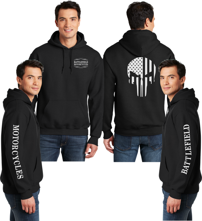 Battlefield Flag Punisher - Reflective Pullover Hoodie