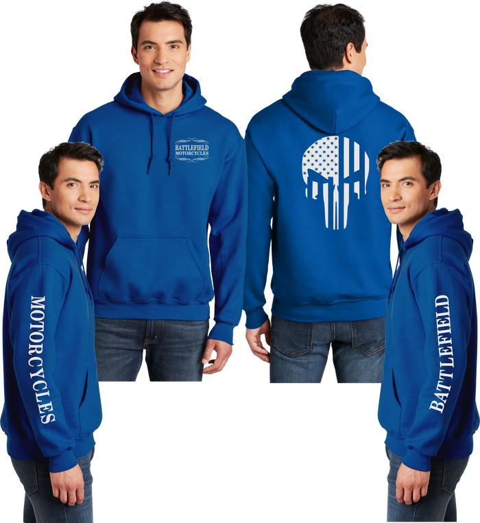 Battlefield Flag Punisher - Reflective Pullover Hoodie