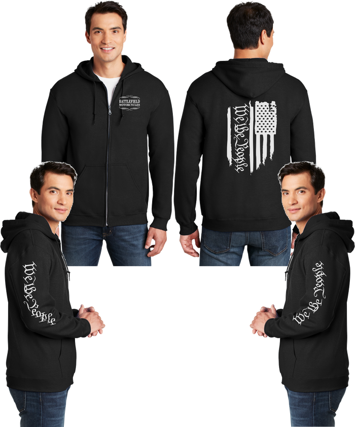 Battlefield We the People - Flag - Reflective Zippered Hoodie