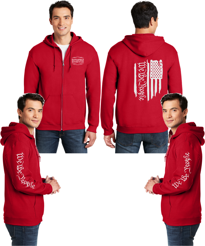 Battlefield We the People - Flag - Reflective Zippered Hoodie
