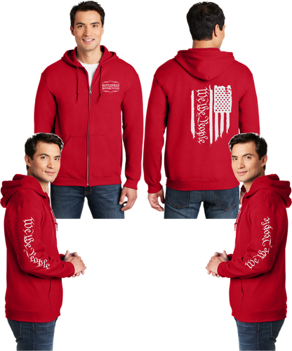 Battlefield We the People - Flag - Reflective Zippered Hoodie