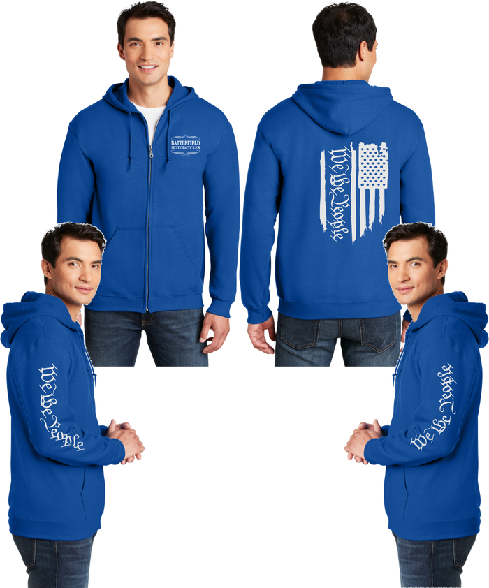 Battlefield We the People - Flag - Reflective Zippered Hoodie