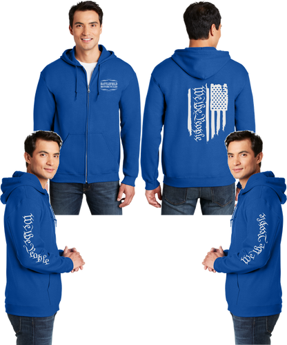 Battlefield We the People - Flag - Reflective Zippered Hoodie