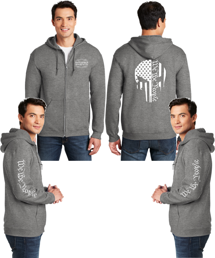 Battlefield We the People - Punisher - Reflective Zippered Hoodie