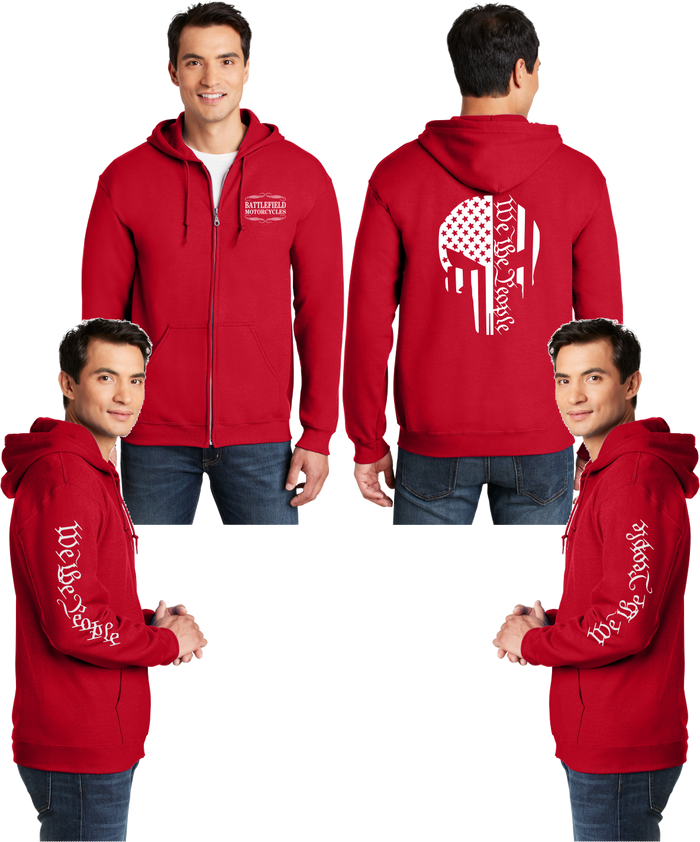 Battlefield We the People - Punisher - Reflective Zippered Hoodie