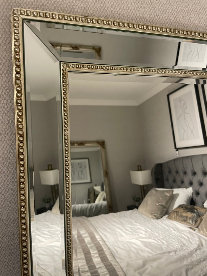 Beaded dressing mirror full length LAST ONE seconds quality clearance-Renaissance Design Studio