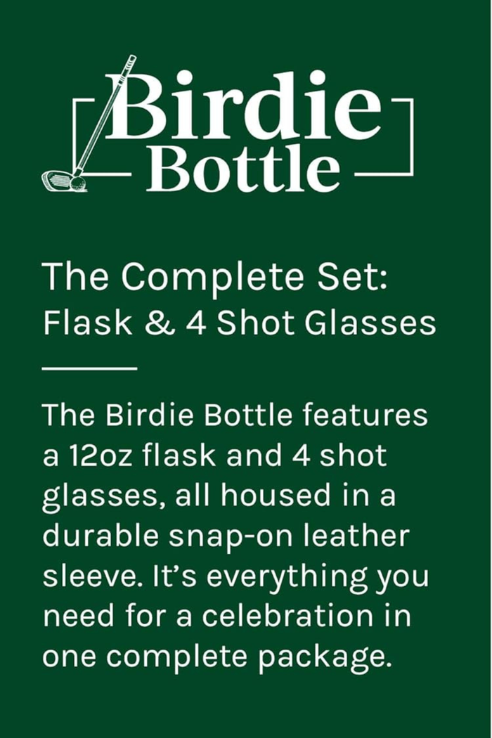 Birdie Bottle 12oz Flask Set - Brown