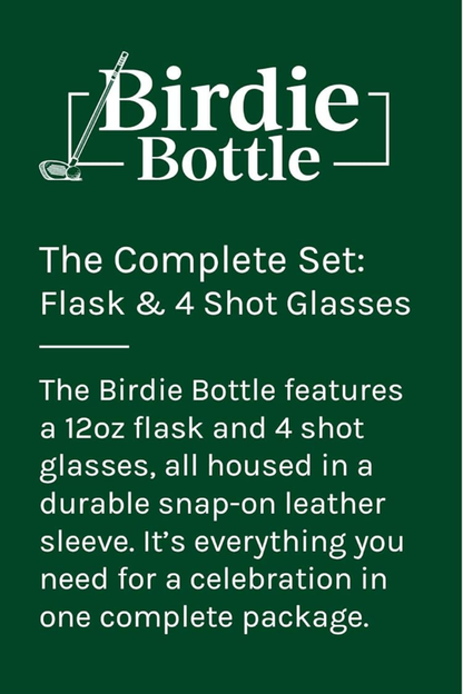 Birdie Bottle 12oz Flask Set - Brown