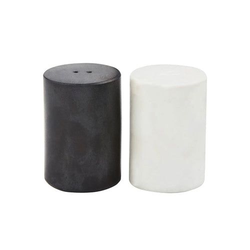 Black and White Marble Salt and Pepper Shaker Set
