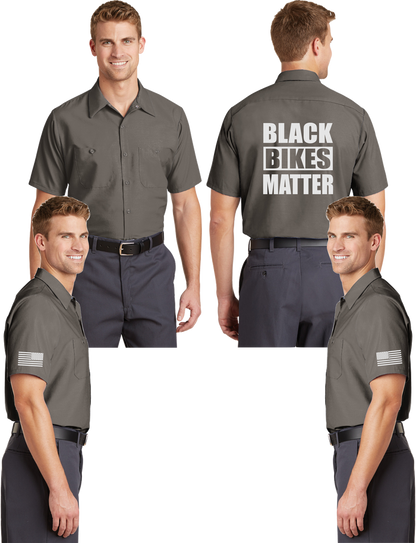 Black Bikes Matter Reflective Mechanic Shirt