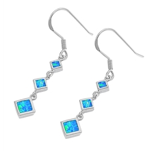 Blue Lab Opal Dangle Earrings
