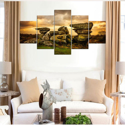 Brimham Rocks Nature Scenery Wall Art Frame Canvas Printing Decor - BlueArtDecor