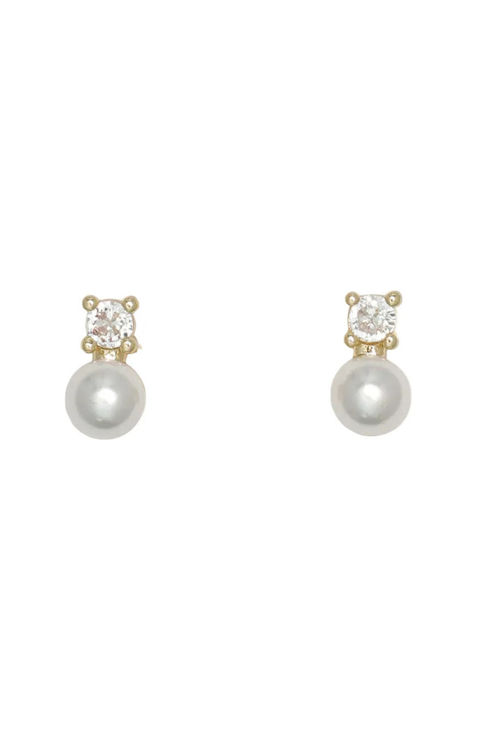 CZs and Pearls Earrings