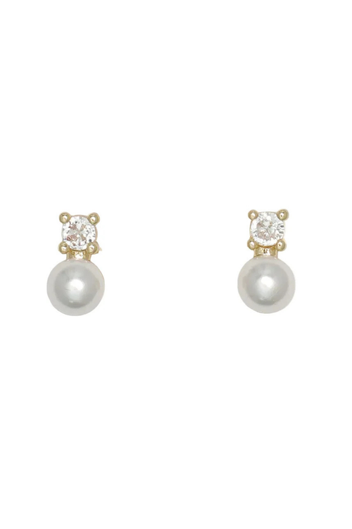 CZs and Pearls Earrings