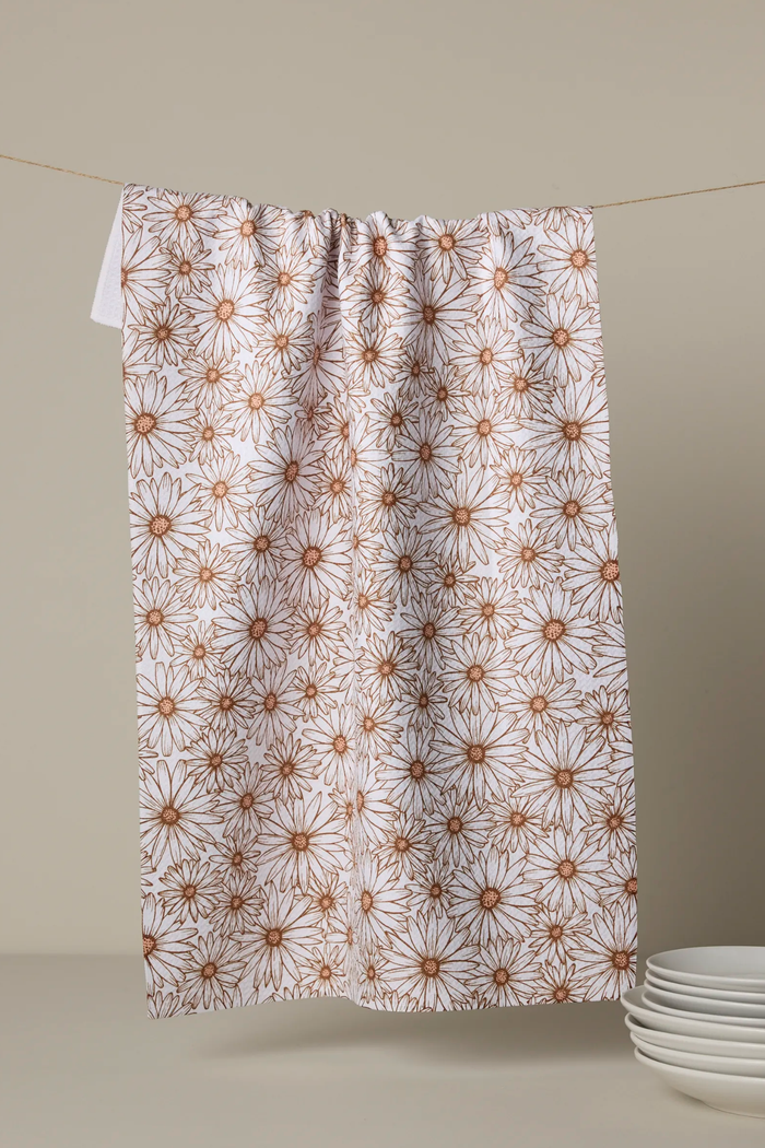 Daisy Trail Geometry Tea Towel