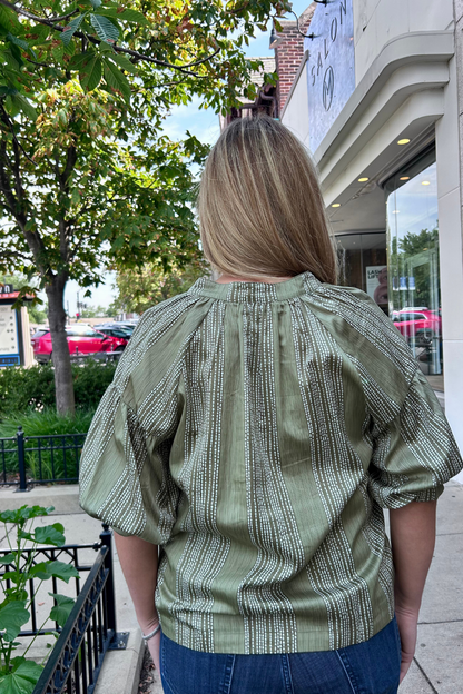 Dot Pattern Flowy Top