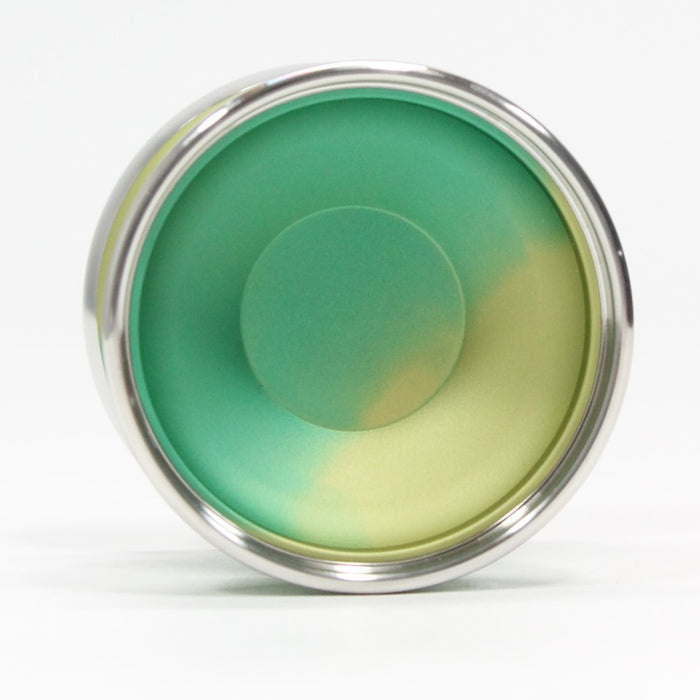 Green Yellow Face with Silver Ring