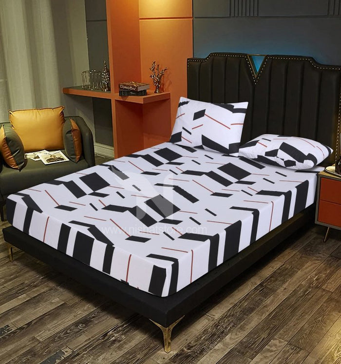 Fitted Double Bed Sheet DS 232 - Nishat Creative Store