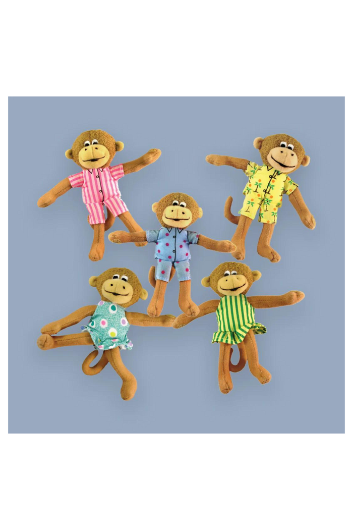 Five Little Monkeys Plush Finger Puppets