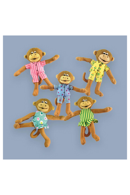 Five Little Monkeys Plush Finger Puppets