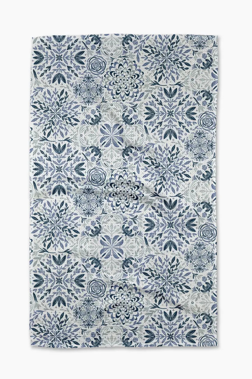 Floral Medallions Tea Towel
