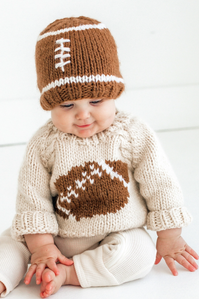 Football Beanie Knit Hat