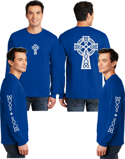 Gaelic Cross Reflective Long Sleeve - 100% Cotton