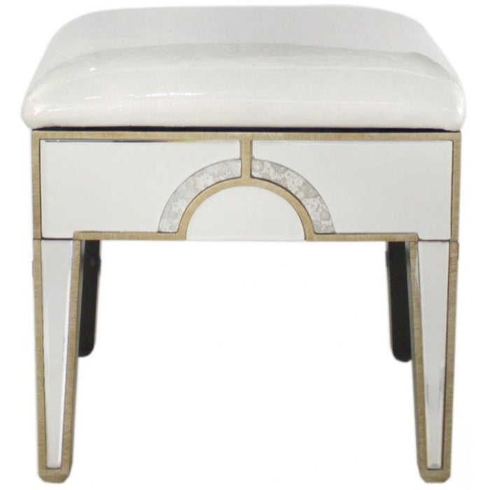 Gatsby Mirrored De Luxe Stool-Renaissance Design Studio