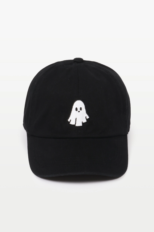 Ghost Embroidery Baseball Cap