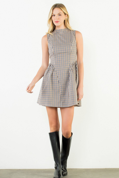 Gingham Short Dress