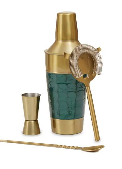Green Enamel cocktail set-Renaissance Design Studio