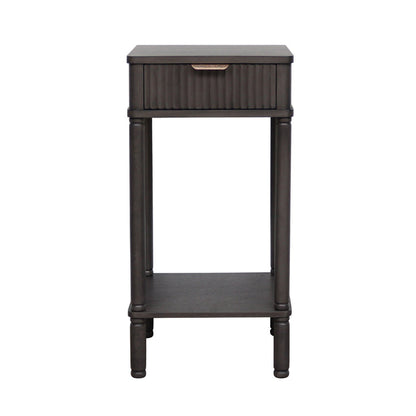 Harvey 1 drawer Ebony bedside cabinet lamp table 36 cm wide NETT PRICE-Renaissance Design Studio