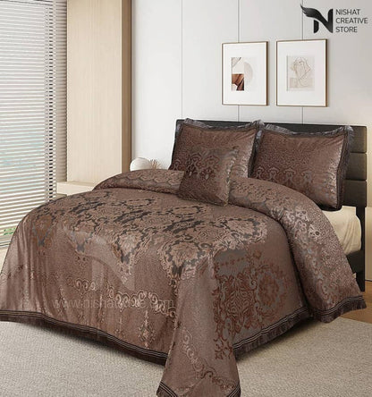 Heavy Palachi Bed Sheet Set 4 Pcs Design# 551 - Nishat Creative Store