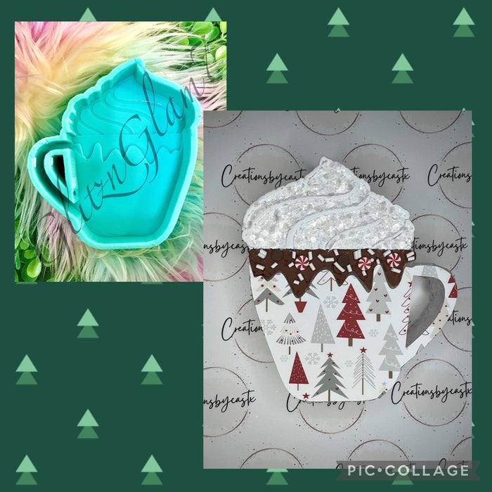 Hot Cocoa Drip Mug Freshie Mold
