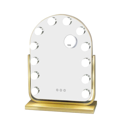 Hugh Hollywood Arch Vanity Mirror Gold-Renaissance Design Studio