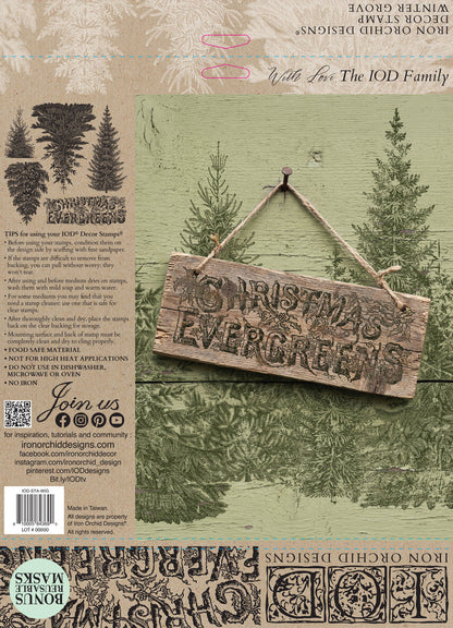 IOD Decor Stamp Winter Grove 12" x 12" by Iron Orchid Designs