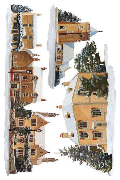 IOD Decor Transfer A Cotswold Christmas 8"x12" 8-Pages Pad by Iron Orchid Designs