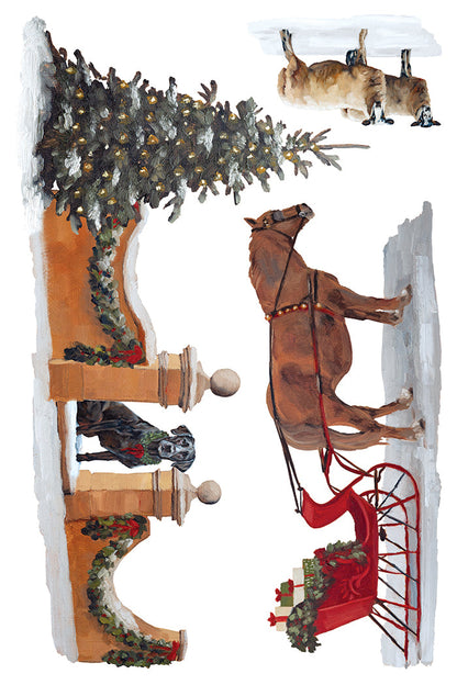 IOD Decor Transfer A Cotswold Christmas 8"x12" 8-Pages Pad by Iron Orchid Designs
