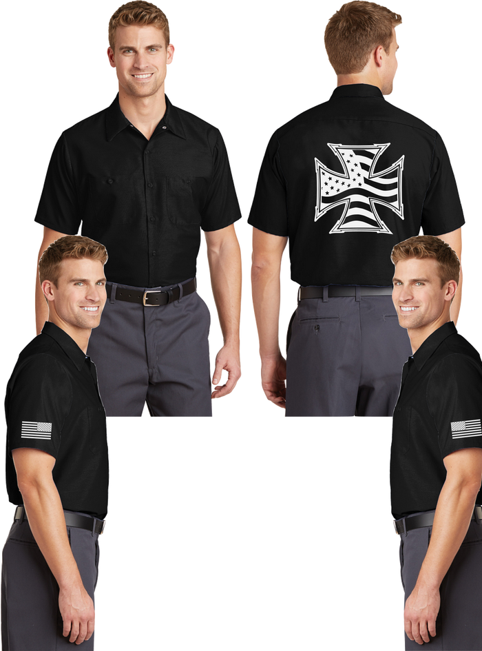 Iron Cross Reflective Mechanic Shirt